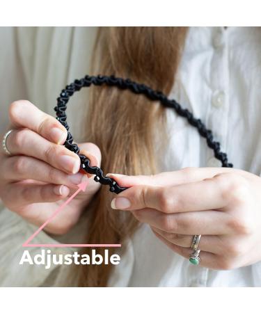 Invisibobble Hairhalo Haarreif - True Dark Sparkle Adjustable Hairband for Girls & Women | Soft & Comfortable Original Design from Munich - 1 Pack - Buy Online on GoSupps.com