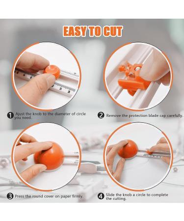 Circle Cutter  Circular Paper Cutter Circle Paper Trimmer Rotary Cutter Craft Supplies  Round Cutting Knife Cards Cutters ( Orange ) - Buy Online on GoSupps.com