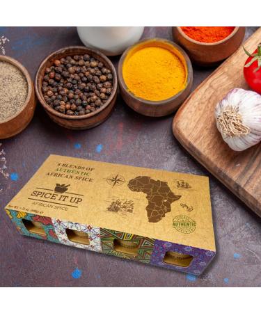 SPICE IT UP L - Authentic African Spice Set: 8 Unique Seasonings for Cooking Grilling & Rubs - Harissa Dukkah Ras El Hanout & More - Buy Online on GoSupps.com