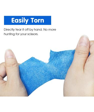 Comomed Self-Adhesive Dog Bandages | Elastic Binding Wrist Tape | Blue 5cm x 6 Rolls | 6 Pieces (1 Pack) - International Shipping Available - Buy Online on GoSupps.com