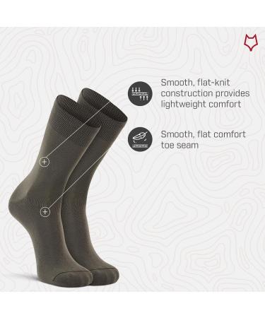 FoxRiver Men's Wick Dry Auras Ultra-Lightweight Liner Crew Socks - Large Olive - Buy Online on GoSupps.com