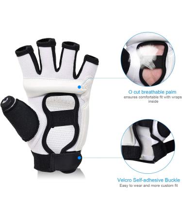 Xinluying White Fingerless Punch Bag Gloves for Women and Kids - Small Size | Ideal for Taekwondo, Karate, Martial Arts, and Boxing Training - Buy Online on GoSupps.com