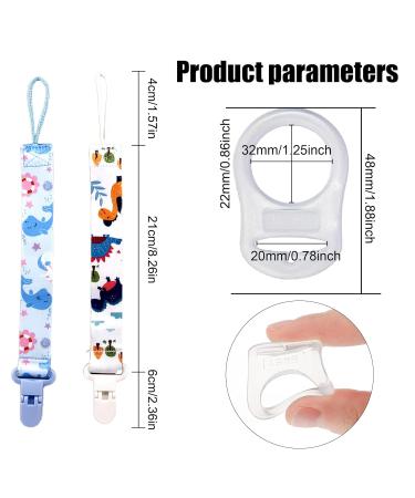 Baby Pacifier Chain Set - 3 BPA-Free Fabric Clips for Girls & Boys | Fits Most Pacifiers & Teething Toys | Includes 3 Silicone Rings - Buy Online on GoSupps.com