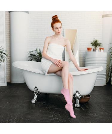 Invalidism 3 Pairs Silicone Moisturizing Socks Foot Spa Gel Silicone Socks for Dry Cracked Feet Foot Care Moisturising Socks Women Foot Spa Pedicure Silicone Socks for Women (Pink*3) - Buy Online on GoSupps.com