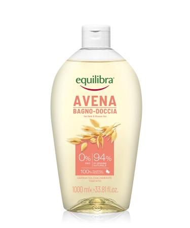 Equilibra SRL Body balance oat bathroom shower bathroom shower oat gentle cleanser and protection suitable for the whole family with oat extract and vegetable surfactants 1000 ml
