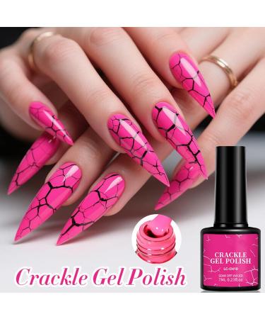 UV Crackle Polish Kit - Lightweight Beauty Formula Lasting Shiny Finish Fingertip Artistic Tip | Stylish Fluorescent Texture Selection Cui Personal Set - Buy Online on GoSupps.com
