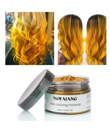 NYKKOLA 2020 Hair Wax Dye - Washable Gold Styling Cream for Natural Hairstyles Temporary DIY Hair Color & Pomade for Party & Cosplay - Buy Online on GoSupps.com