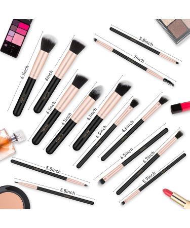 14PCS Black Makeup Brushes Set - Essential Make up Kit - Buy Online on GoSupps.com