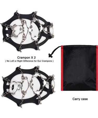 AlwaysGO Crampons Ice Cleats - 19 Micro Spikes Stainless Steel Snow Grips for Hiking Boots - Anti-Slip Mountaineering & Ice Climbing Gear - Buy Online on GoSupps.com