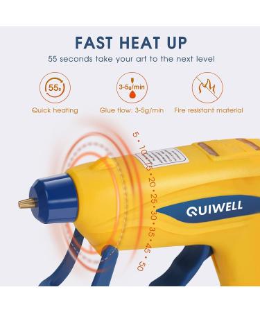 QUIWELL Cordless Hot Glue Gun Kit with 30 Glue Sticks - USB Rechargeable & Auto Shut Off for Quick Repairs and DIY Crafts - Buy Online on GoSupps.com