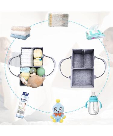 Meilleur Baby Diaper Caddy Organizer - Large Felt Caddy for Baby Girl & Baby Boy - Nursery Storage & Portable Basket - Buy Online on GoSupps.com