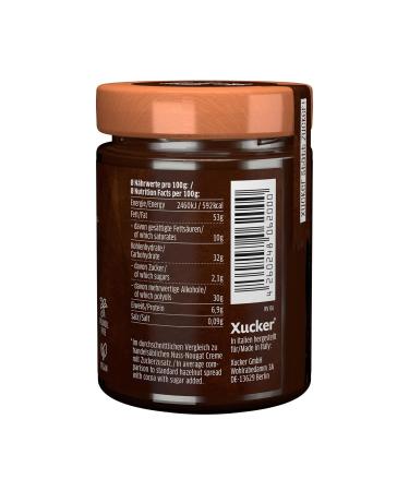 Xucker Nut-Nougat Cream with Xylitol | Vegan Low-Sugar Hazelnut Spread (300g) - No Palm Oil 33% Hazelnuts International Shipping - Buy Online on GoSupps.com