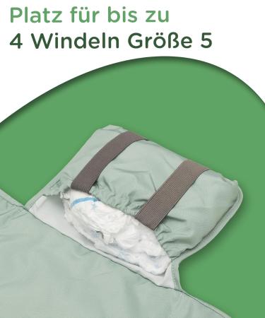 Buy Jubi Mint Organic Cotton Changing Mat - Eco-Friendly Travel Diaper Mat with Space for 4 Diapers & Wet Wipes - Buy Online on GoSupps.com