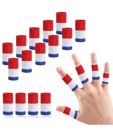 Ednyzakrn 20 pieces of finger protection in the event of injury finger bandage finger bandage stretchy finger cover for trigger finger arthritis swelling basketball finger protection unit variables red white 20