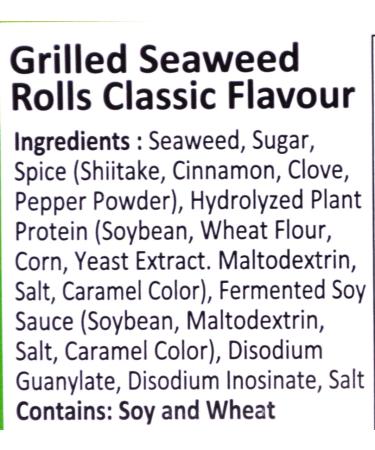 Tao Kae Noi Big Roll Grilled Seaweed Roll 32.4g - 27 Packets - Classic Flavour - Buy Online on GoSupps.com