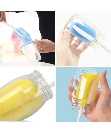 Infant Bottle Brush - Bottle Brush Sponge with Long Handle - 360 Cleaning Non-Scratch Washing Brush Vase Bottle Pot Cleaning Brush with Traceless Hook Brush Cleaning Dobooo Bottle Brush Set of 5 - Buy Online on GoSupps.com