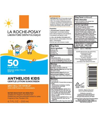 La Roche-Posay Anthelios Dermo-Kids SPF 60 Sunscreen Lotion - 6.70 Fl Oz - Oxybenzone & Paraben Free - Buy Online on GoSupps.com