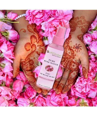 100% Pure Organic Rose Water for Face & Hair - Hydrating & Soothing Rose Damascena Hydrosol from Morocco - Buy Online on GoSupps.com