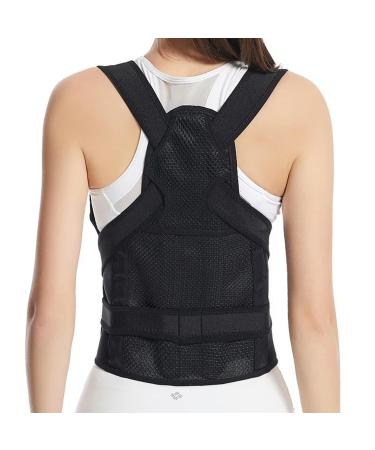 Usable Shoulder Brace Clavicle Support Back Pain Posture Corrector Hunchback Correction Back Brace for Women Men black M