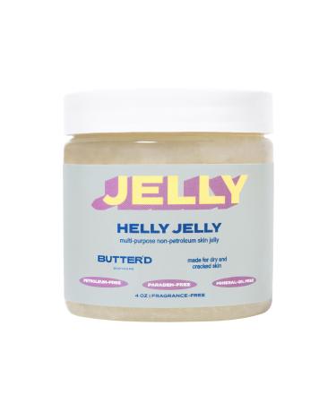 Butter'd Bodycare: Helly Jelly Multipurpose Un-Petroleum Non-Petroleum Body Jelly and Skin Protectant Ointment for Adults and Babies with Castor Oil | Hydrating and Moisturizer (4 oz.) 4 Ounce
