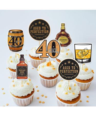 30Pcs 40th Birthday Cupcake Toppers for Men 40th Birthday Decorations for Men Cheers to 40 Years Birthday Cupcake Topper Cheers to 40 Years Birthday Decorations - Buy Online on GoSupps.com