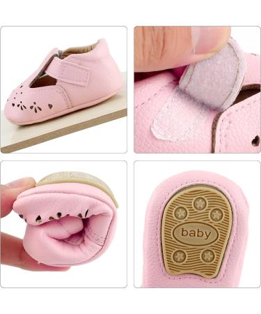 LACOFIA Baby T-Bar Anti-Slip Sneakers for Boys and Girls | First Walking Shoes 3-6 Months B Pink - Buy Online on GoSupps.com