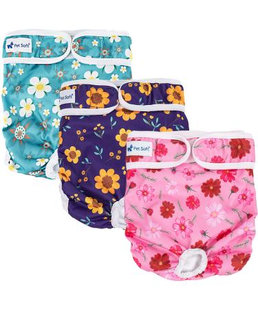 PET soft dog diapers for bitches reusable heat pants for bitches high -suction incontinence dog diapers 3 pieces (sample 3 s) pattern 3 s