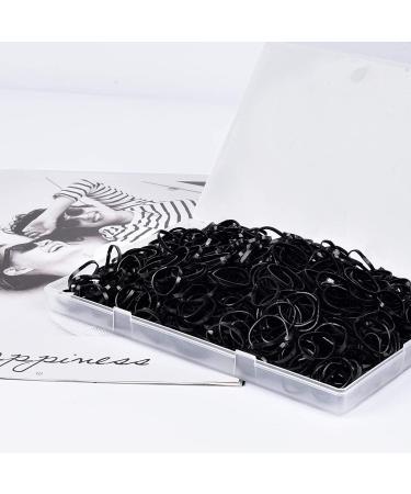 1000 Black Elastic Hair Bands - MORGLES Rubber Bands for Braiding and Hairstyles - Buy Online on GoSupps.com
