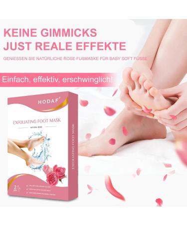 Buy SDSM Foot Mask for Hard Skin - 2 Pairs of Peeling Socks for Dead Skin & Cracked Heels - Plant-Based Moisturizing Formula for Baby Soft Feet (Rose) - International Shipping Available - Buy Online on GoSupps.com