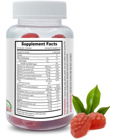 biotin Hair Skin and Nails Vitamins for Women & Men - Hair Skin & Nails Gummies - Natural Vegan Gluten-Free Non-GMO Essential Vitamins Collagen Passion Fruit Healthy Aging 2 Bot 120 Gummies - Buy Online on GoSupps.com