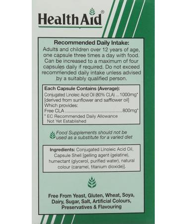 HealthAid CLA - 30 Capsules | Conjugated Linoleic Acid Weight Management Supplement - Buy Online on GoSupps.com