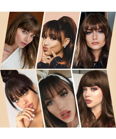 NOOMBY Clip in Bangs 100% Human Hair Thick Bangs with Temples in Natural Black - One Piece Hairpieces for Women - Buy Online on GoSupps.com