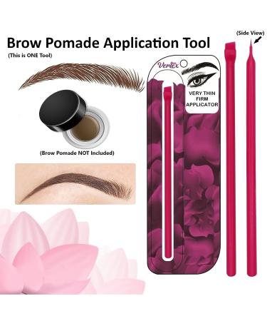 Eyebrow Pomade Brush - Thin Angled Spatula Tool for Brow Hair Strokes in Black, Dark Brown, Blonde - Waterproof Stencil Kit for Arches - Eyeliner Winged Tips - Eyes & Face Contour Brushes - Buy Online on GoSupps.com