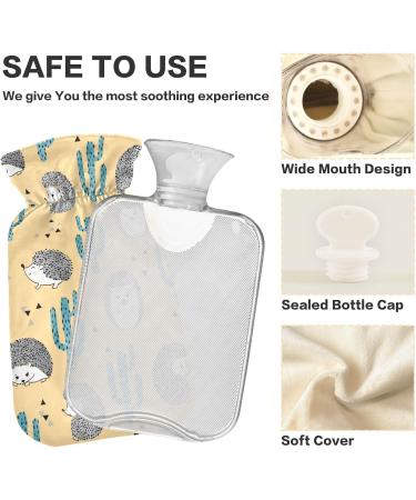 Naanle Cactus Hedgehog Heat Bottle | 2L Large Warm Water Bottle for Pain Relief | Hot & Cold Therapy | Ideal Bed & Hand Feet Warmer - Buy Online on GoSupps.com