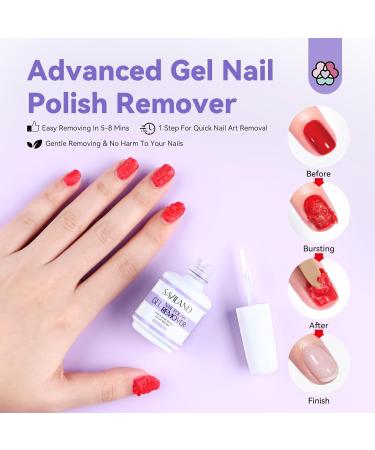 Saviland Liquid Latex & Gel Nail Polish Remover Kit - 15ml Gel Nail Polish Remover with Liquid Latex Nails Peel Quick Drying & Easy Remove Nail Polish Not Harmful To Skin and Nails Nail Polish Remover-02 - Buy Online on GoSupps.com