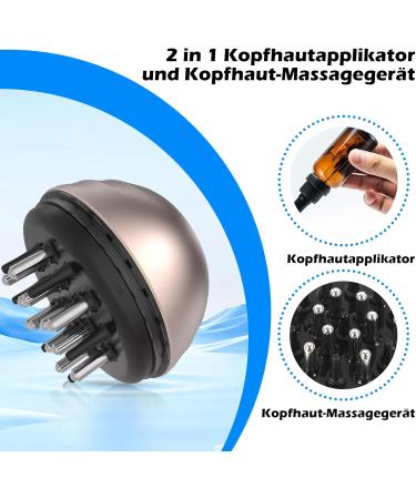 Scalp Massage Brush & 2-in-1 Hair Applicator Bottle - 30ml for Hair Treatment & Essential Oil Application - Buy Online on GoSupps.com
