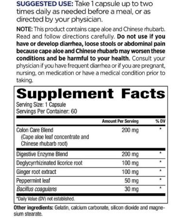 True Health Ultimate Colon Care Formula - Digestive Support for Softening Stool, Reducing Gas & Bloating (60 Capsules) - Buy Online on GoSupps.com