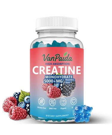 Creatine Gummies Monohydrate, Chewable Creatine Monohydrate, Muscle Boost, Energy Boost, Pre-Workout Supplement, Enhanced Bursts, Vegan, Muscle Growth Support, Recovery & Performance, Gluten Free
