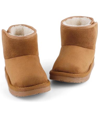 MK MATT KEELY Baby Winter Snow Boots Toddler Unisex Plush Booties - Brown | 5 UK Child - Buy Online on GoSupps.com