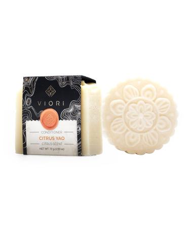 VIORI Citrus Yao Shampoo & Conditioner Bar Set - Handcrafted with Longsheng Rice Water & Natural Ingredients - Sulfate-free, Paraben-free, Phthalate-free, pH balanced 100% Vegan