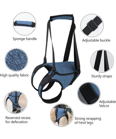Dotoner Dog Lifting Harness - Soft Support for Injured Dogs | Hind Leg Support Loop for Small Medium & Large Breeds - Blue Size M (1 Pack) - Buy Online on GoSupps.com