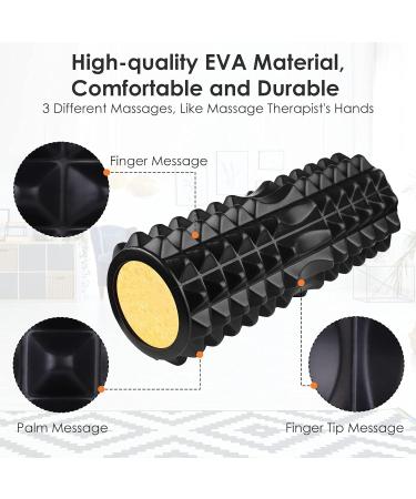 Standard Fascia Roll & 2-in-1 Foam Roller Set for Effective Trigger Point Massage - Perfect for Back Neck and Leg Relief Indoors & Outdoors - Buy Online on GoSupps.com
