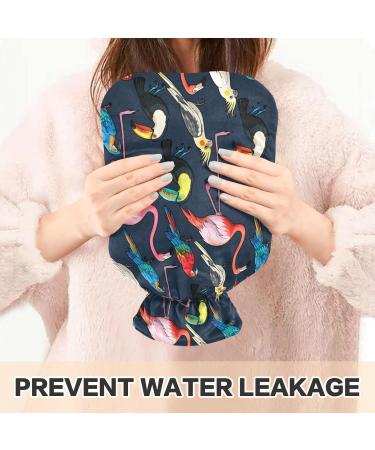 Exotic Birds Hot Water Bottle 1L - Small Pain Relief Bag with Cover - BAP-Free for Hands & Feet - Buy Online on GoSupps.com