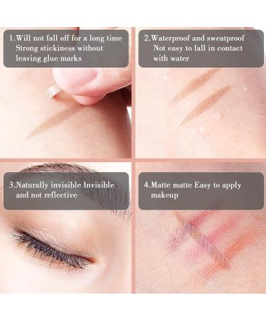 Invisible Eyelid Lift Tape - 864 Pieces Double Single Eyelid Stickers for Droopy, Uneven, Mono Eyelids - Self Adhesive Eyelid Lifter Strips - Natural Look Without Surgery - Buy Online on GoSupps.com