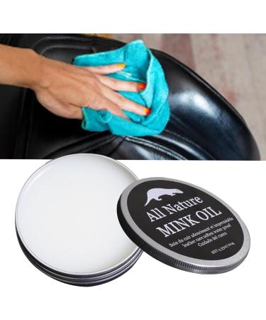  Krujecnt Leather Conditioner and Cleaner Mink Oil Cream for Jackets Boots and Bags | Restores shine prevents cracking and yellowing | Gentle all-purpose balm for - Buy Online on GoSupps.com