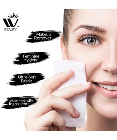 WBM Care Flushable Wipes for Women - Deep Clean Makeup Remover & Hydrating Face Wipes Fragrance-Free 25 Sheets - Perfect for International Shipping - Buy Online on GoSupps.com
