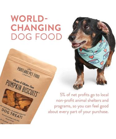 Portland Pet Food Co. Handcrafted All-Natural Grain-Free Dog Biscuits - USA Sourced, Gluten-Free, Human-Grade Pumpkin Treats (5 oz) - Buy Online on GoSupps.com