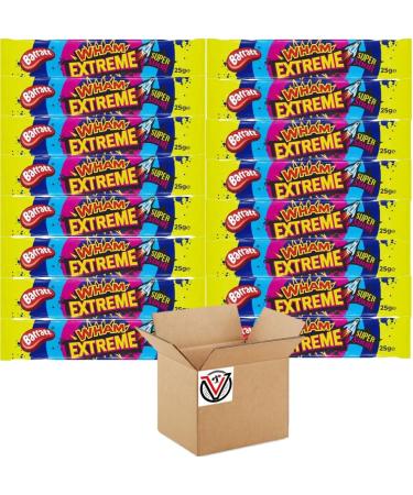 VIMIX Wham Extreme Bar 25g - Raspberry Flavour Chew Bars with Sour Crystals | Pick any number of bars - Buy Online on GoSupps.com