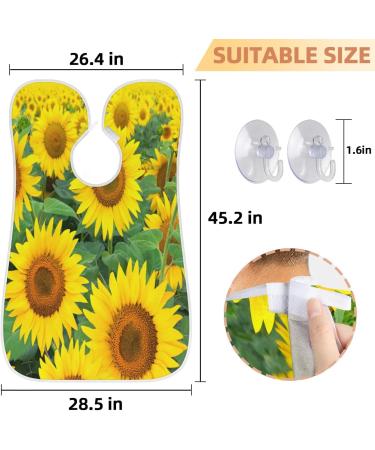 Shop Non-Stick Waterproof Beard Bib Apron for Men - Hair Catcher & Grooming Cloth - Sunflower Design - Buy Online on GoSupps.com