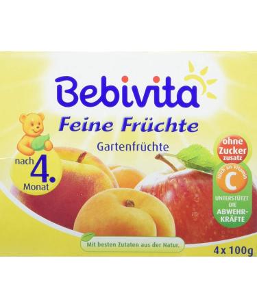 Bebivita Garden Fruits - Pack of 6 (6 x 4 x 100g) | Healthy Baby Food for International Shipping - Buy Online on GoSupps.com